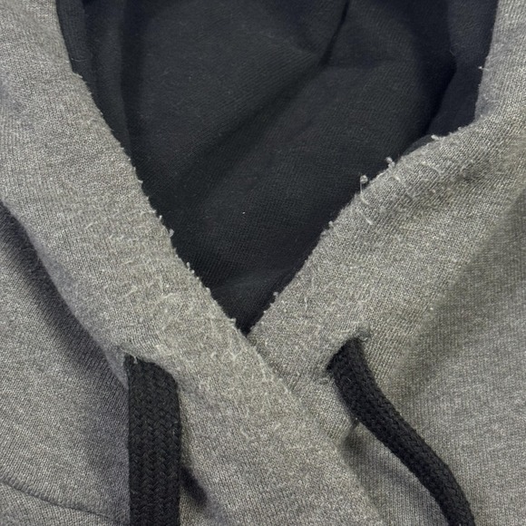 The North Face Half Dome Hoodie Sweatshirt Mens XL Gray Red Logo Pullover Fleece - Picture 8 of 12